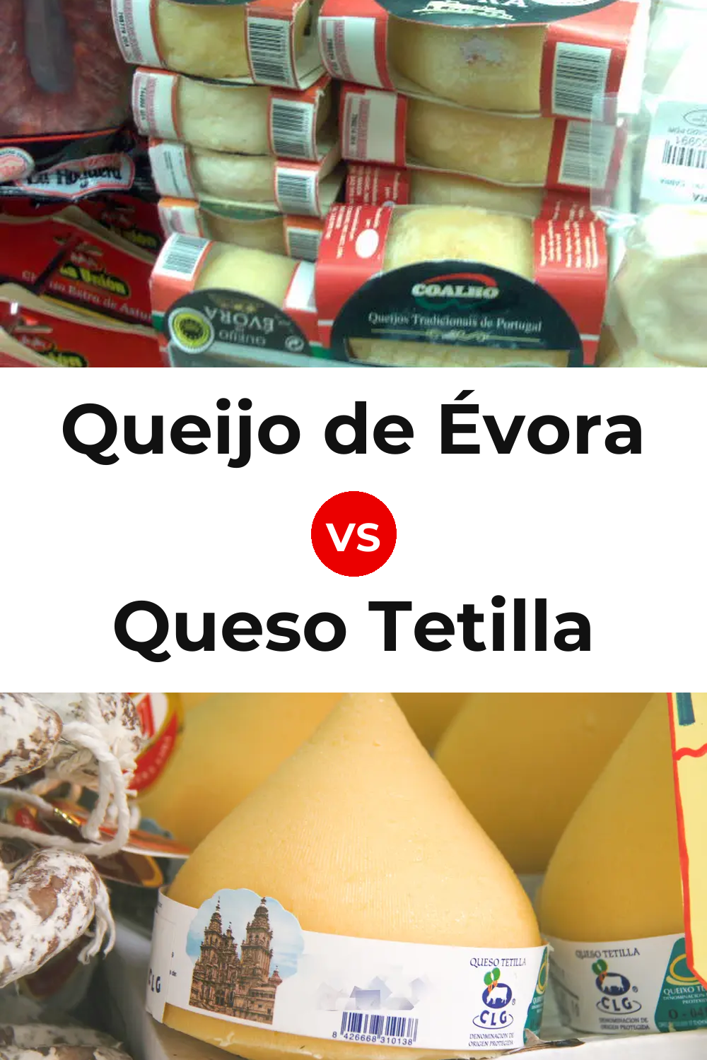 Queijo de Évora vs Queso Tetilla Pinterest comparison