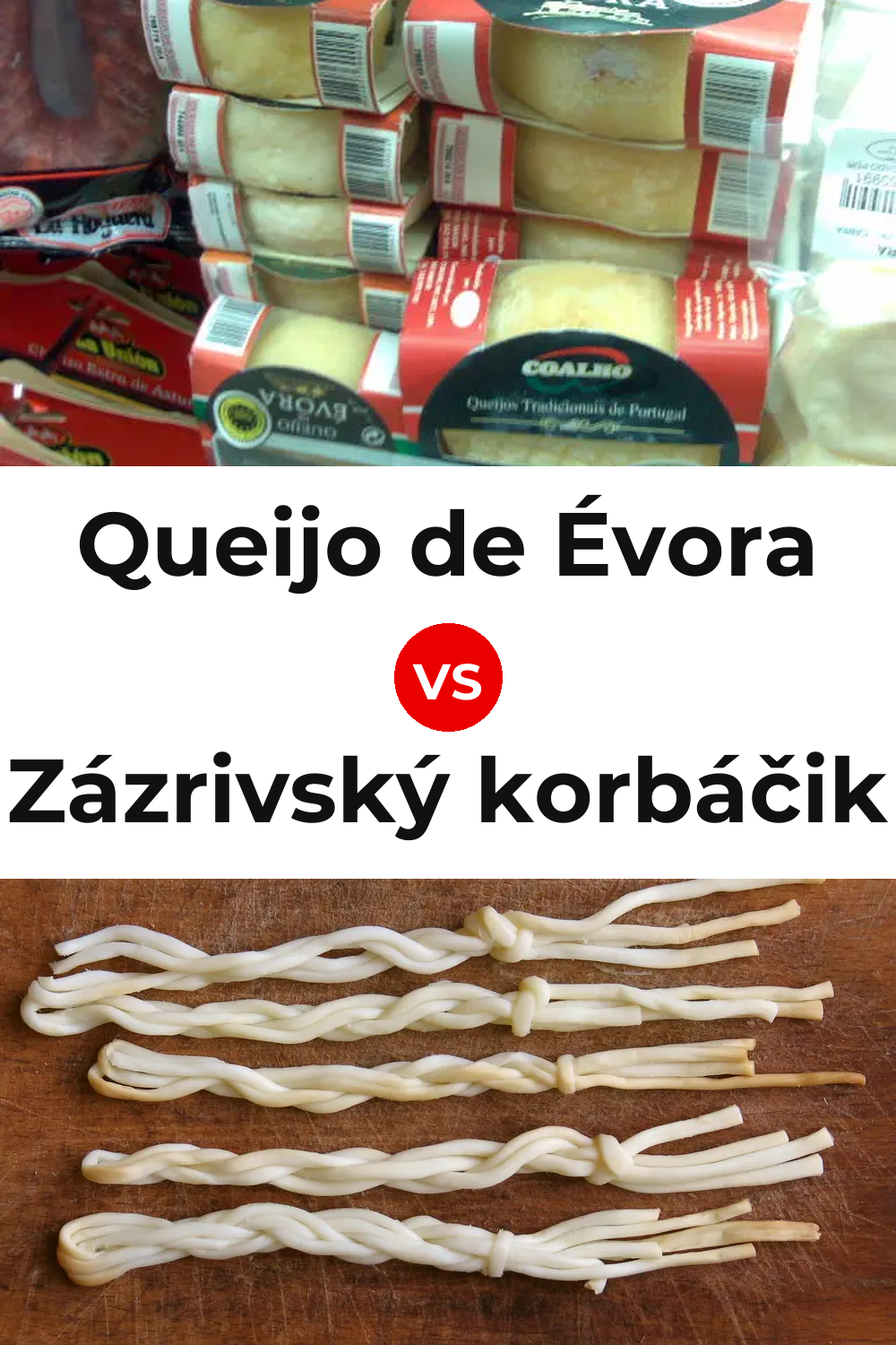 Queijo de Évora vs Zázrivský korbáčik Cheese Pinterest comparison