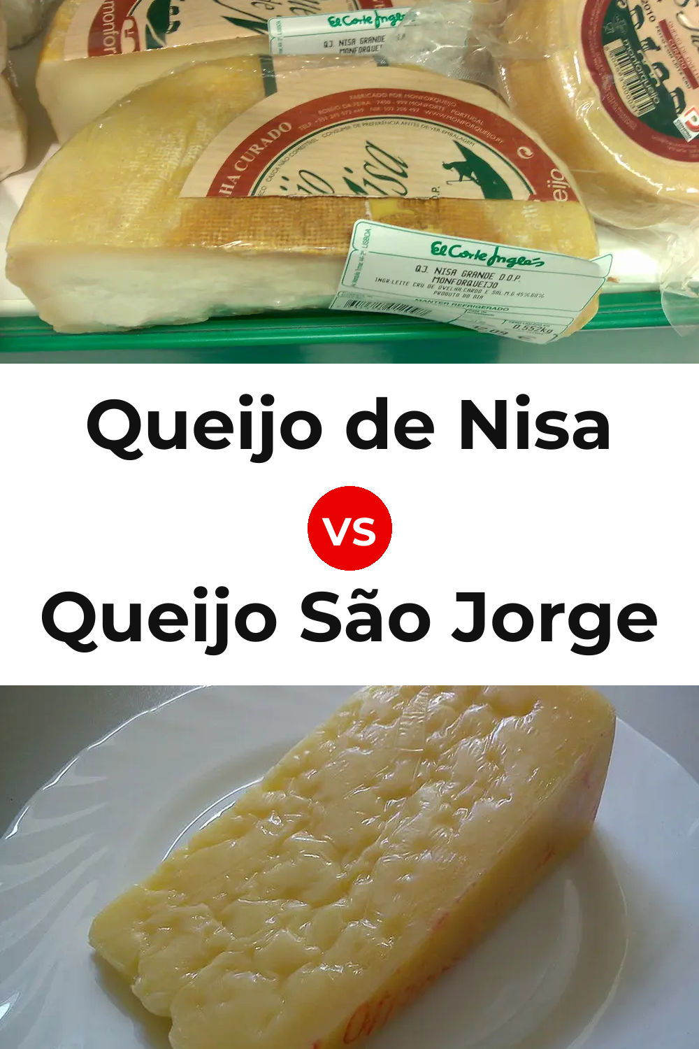 Queijo de Nisa vs Queijo São Jorge Pinterest comparison