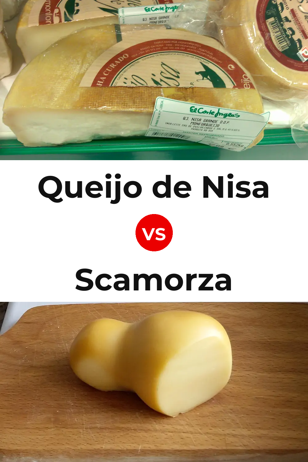 Queijo de Nisa vs Scamorza Cheese Pinterest comparison