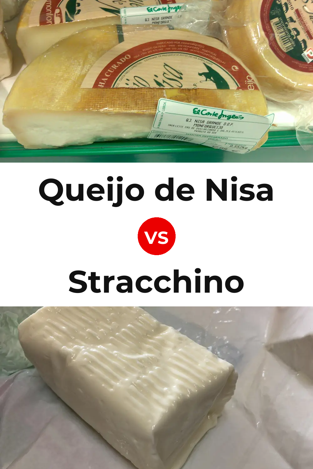 Queijo de Nisa vs Stracchino Cheese Pinterest comparison