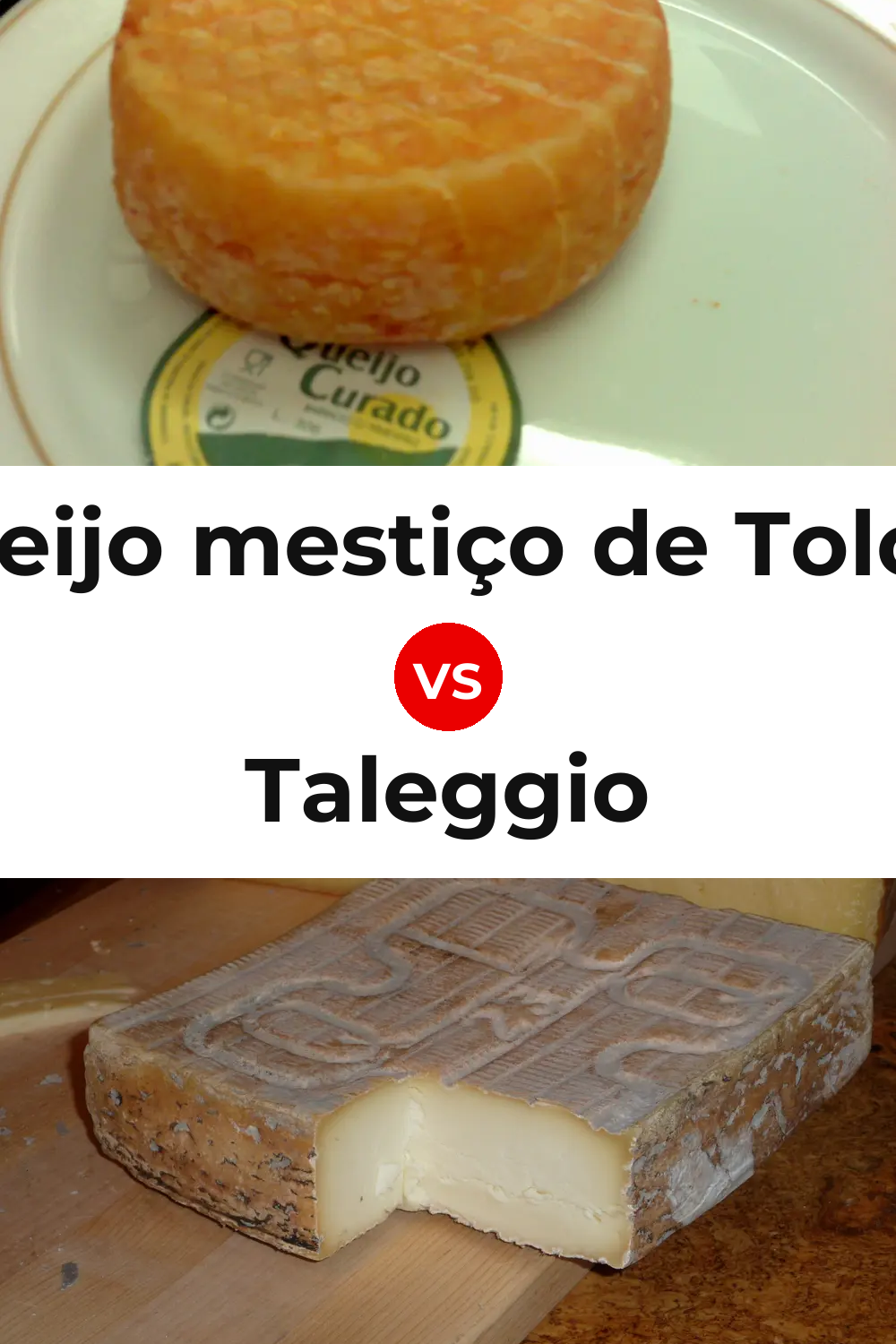 Queijo mestiço de Tolosa vs Taleggio Cheese Pinterest comparison