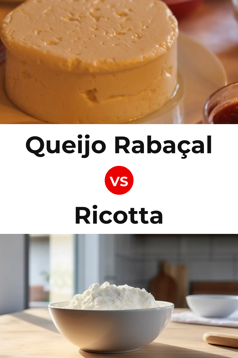 Queijo Rabaçal vs Ricotta Cheese Pinterest comparison