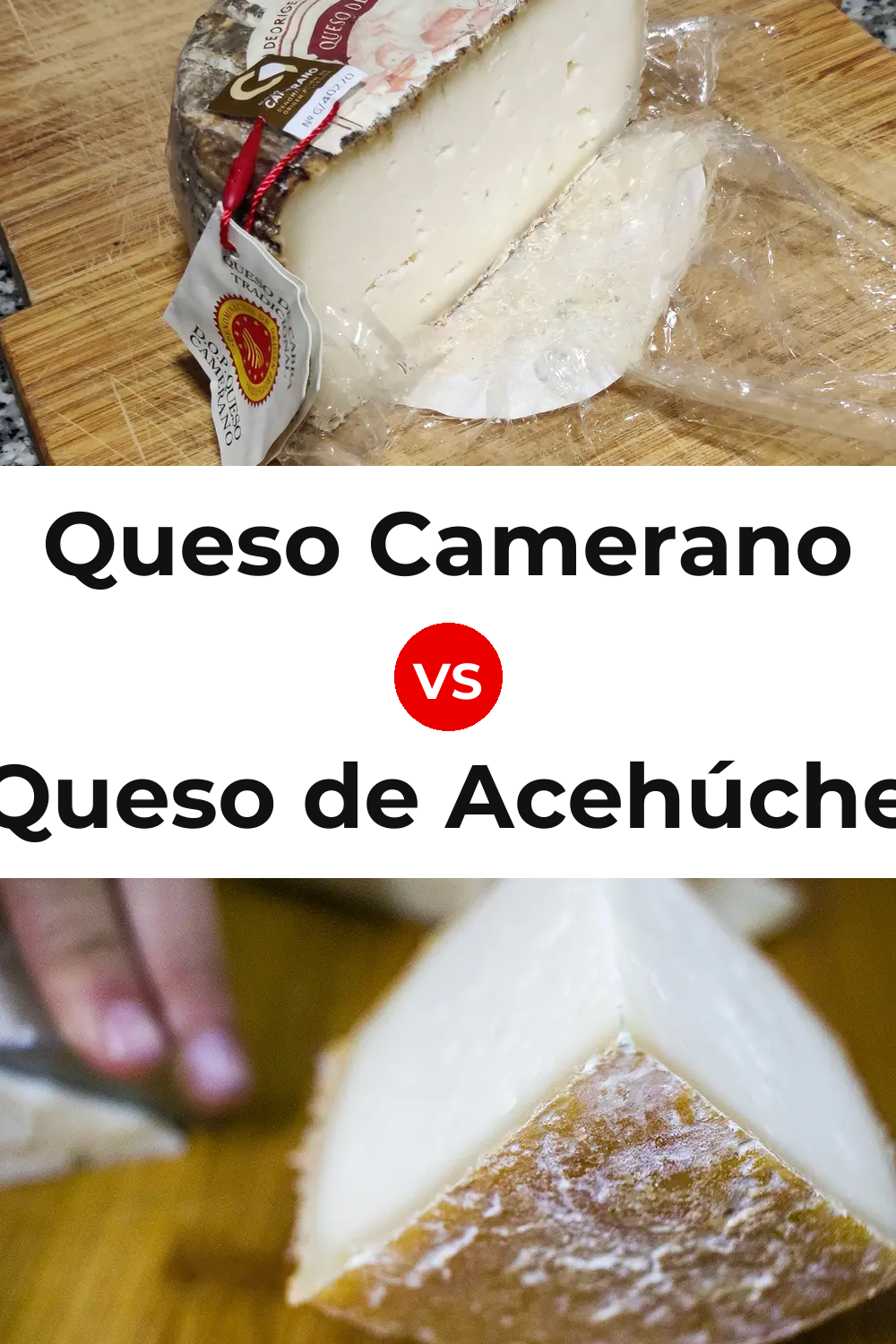 Queso Camerano vs Queso de Acehúche Pinterest comparison