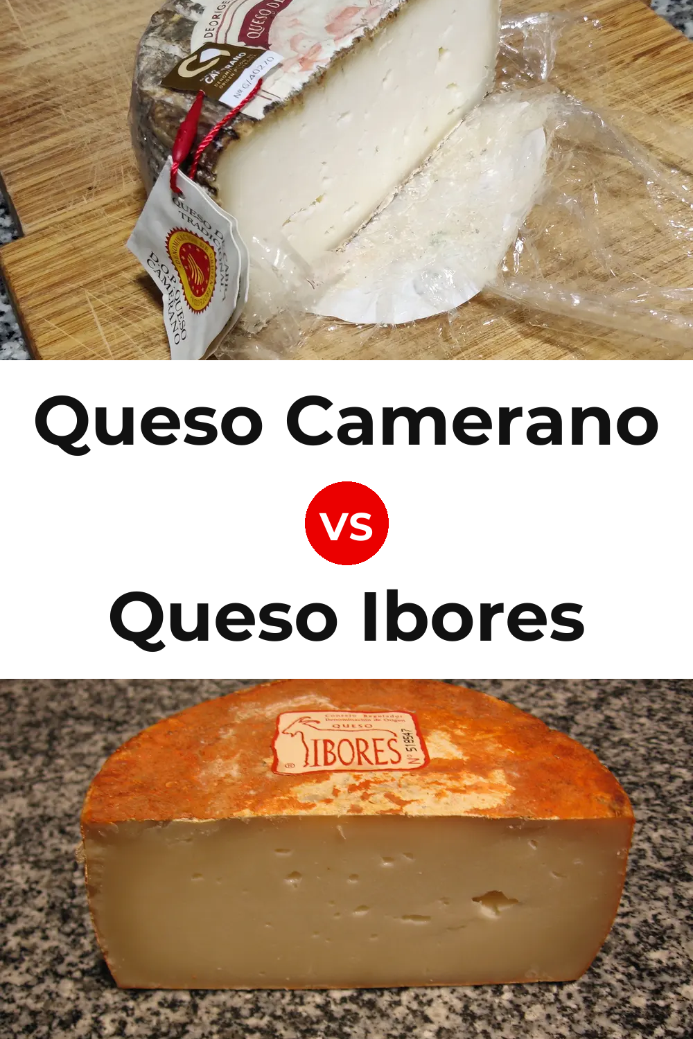 Queso Camerano vs Queso Ibores Pinterest comparison