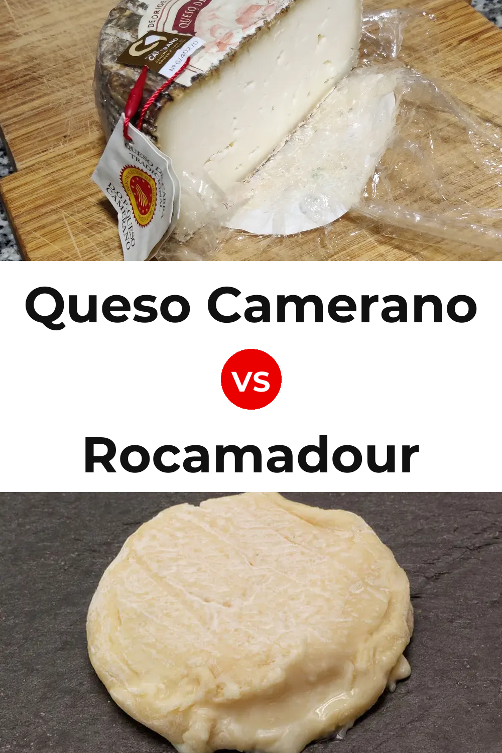 Queso Camerano vs Rocamadour Cheese Pinterest comparison
