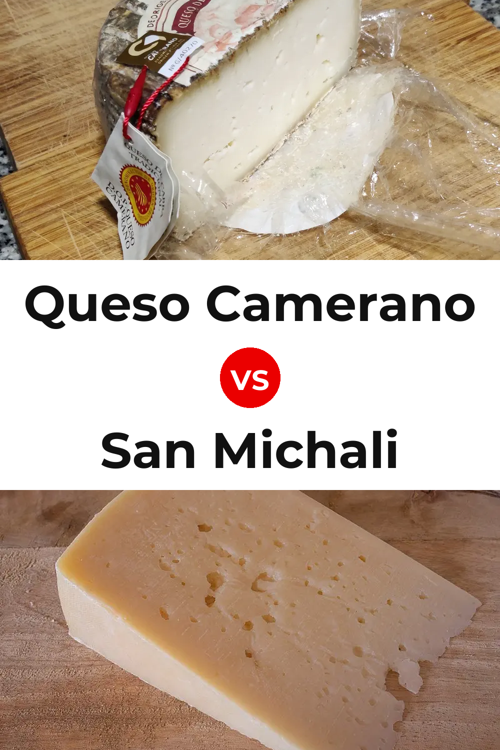 Queso Camerano vs San Michali Cheese Pinterest comparison