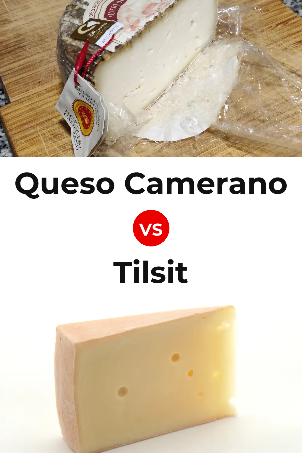 Queso Camerano vs Tilsit Cheese Pinterest comparison
