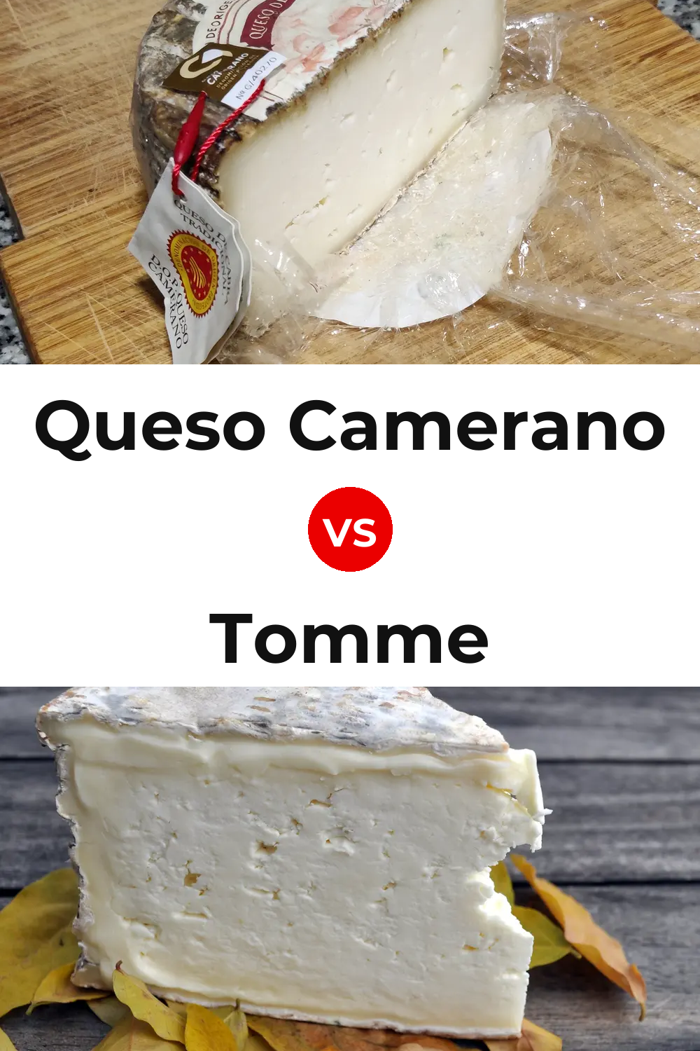 Queso Camerano vs Tomme Cheese Pinterest comparison