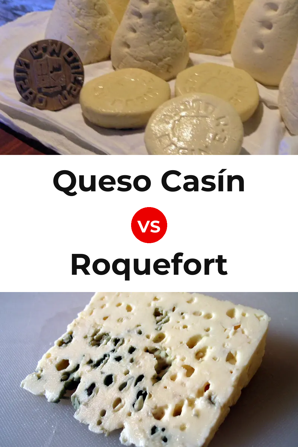 Queso Casín vs Roquefort Cheese Pinterest comparison