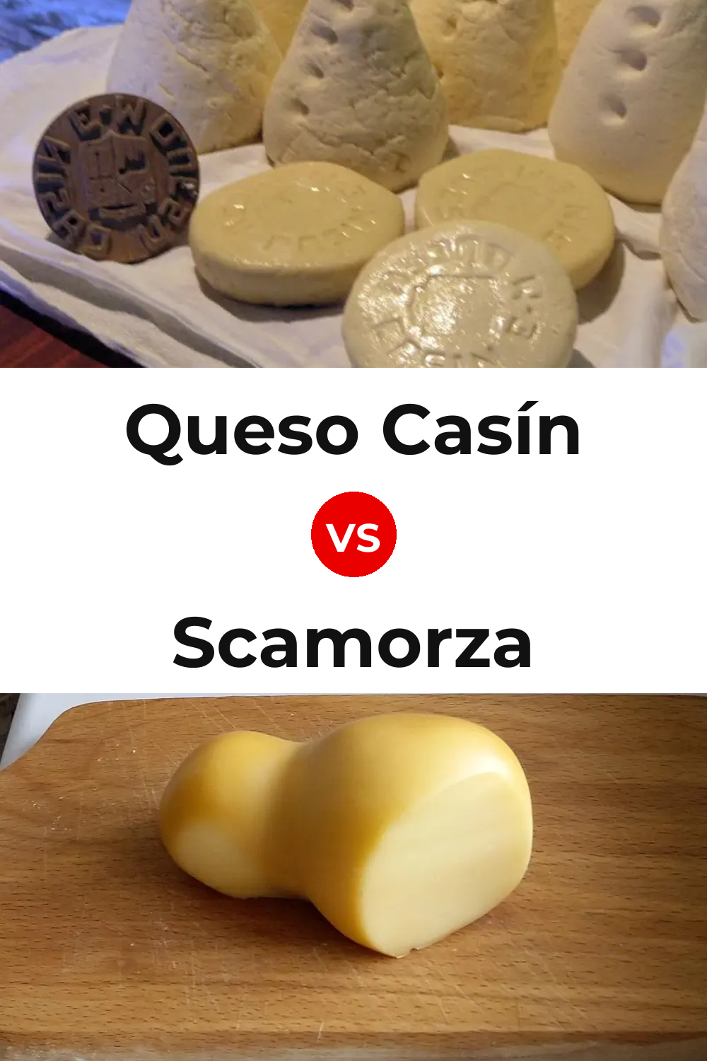 Queso Casín vs Scamorza Cheese Pinterest comparison
