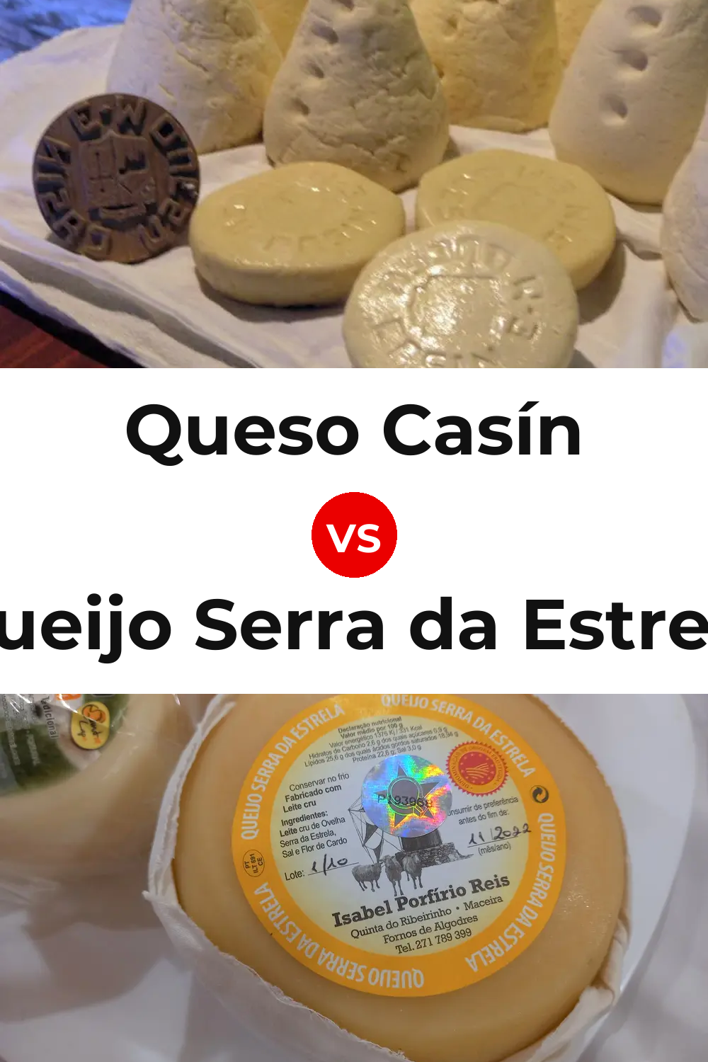 Queso Casín vs Queijo Serra da Estrela Pinterest comparison