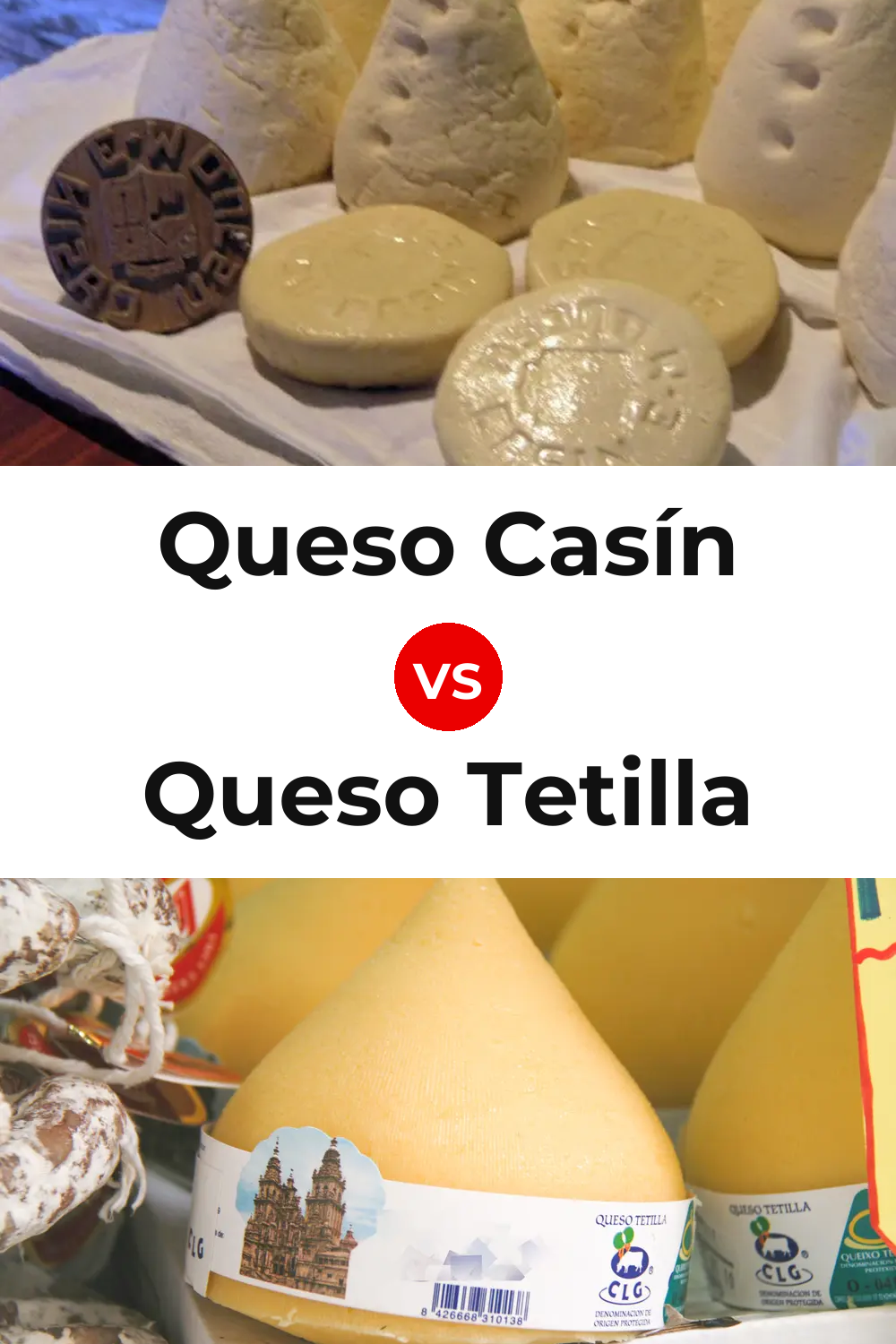 Queso Casín vs Queso Tetilla Pinterest comparison