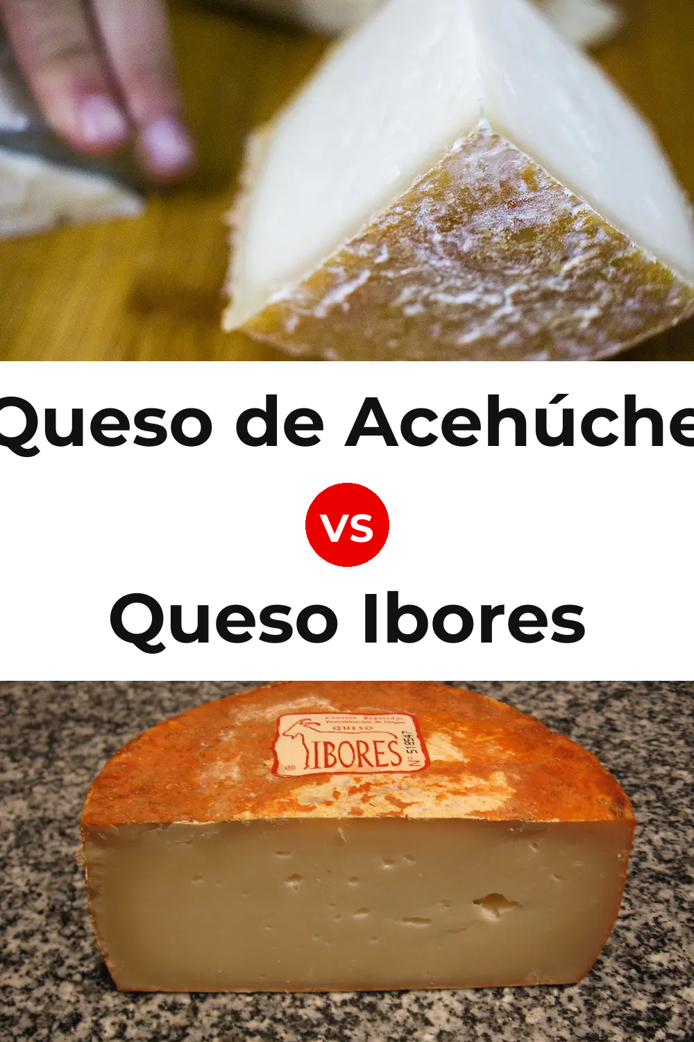 Queso de Acehúche vs Queso Ibores Pinterest comparison