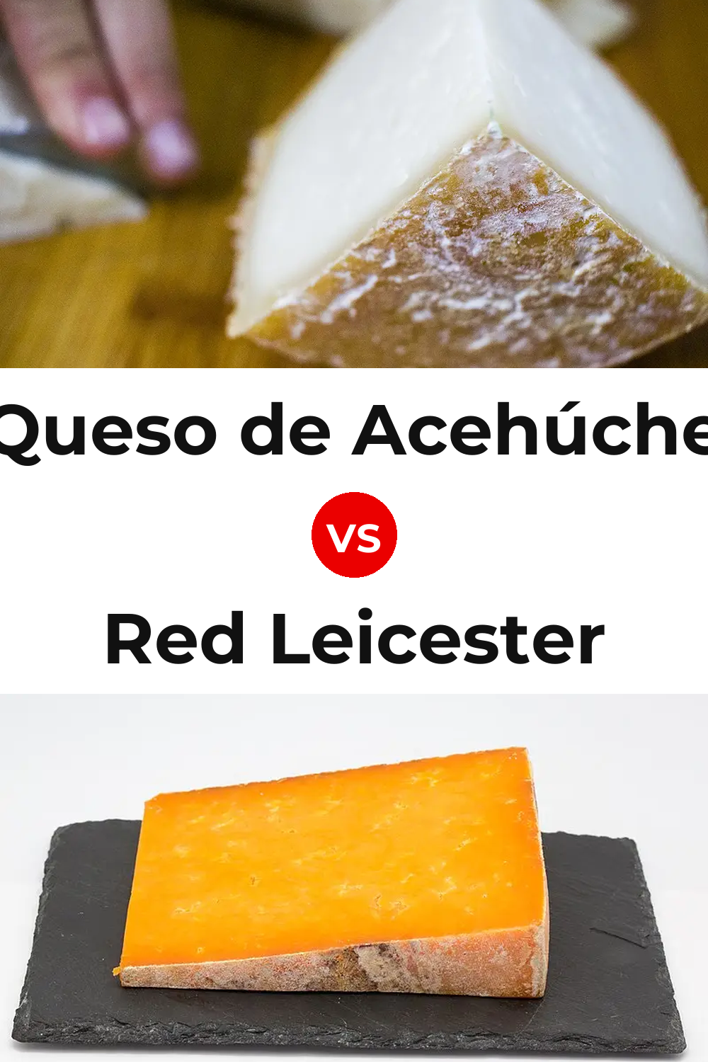Queso de Acehúche vs Red Leicester Cheese Pinterest comparison