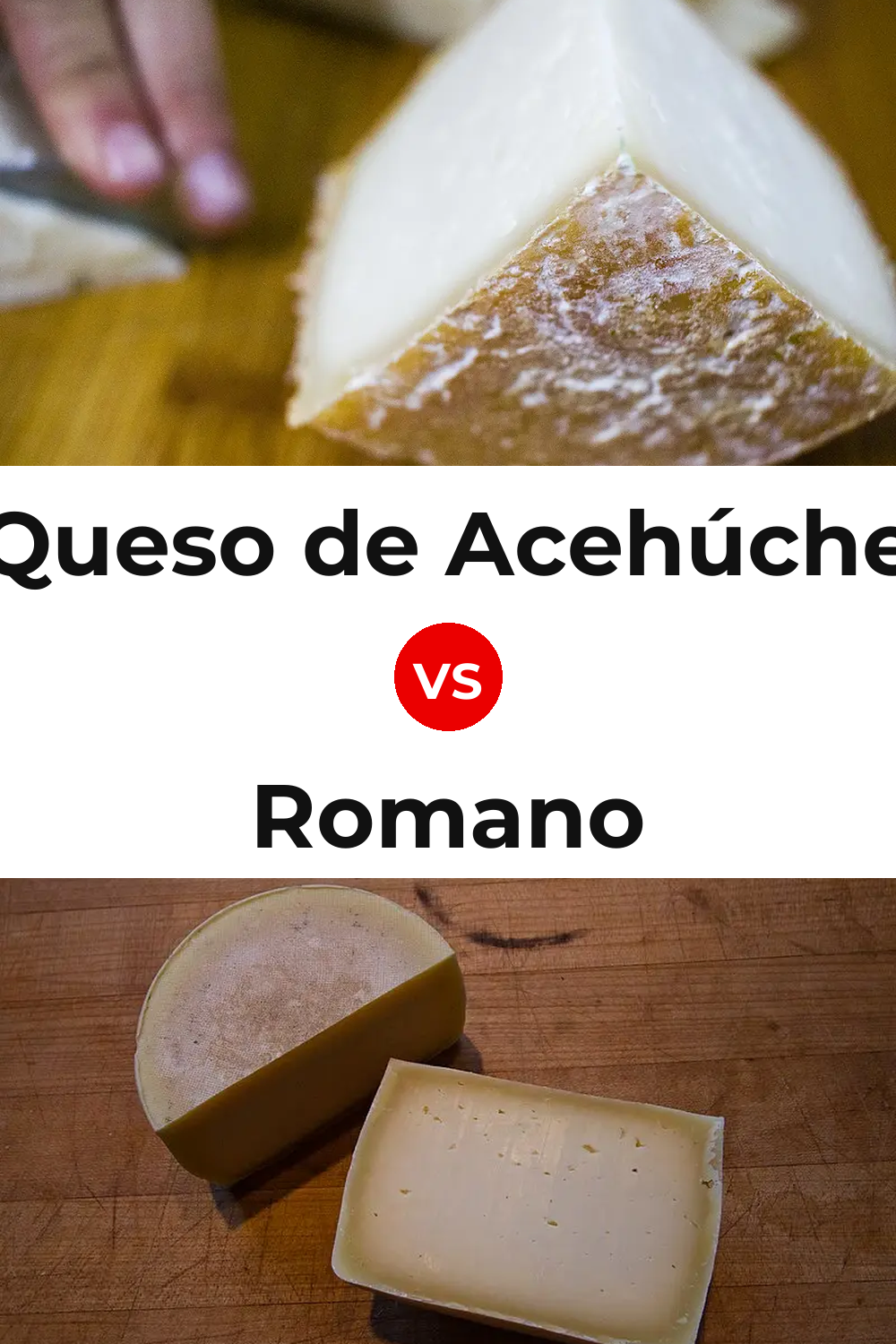 Queso de Acehúche vs Romano Cheese Pinterest comparison