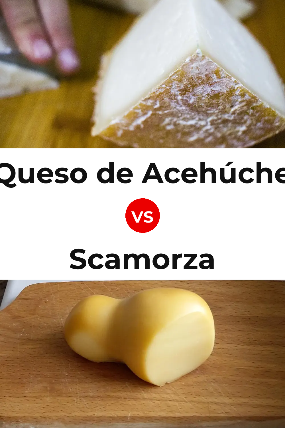Queso de Acehúche vs Scamorza Cheese Pinterest comparison