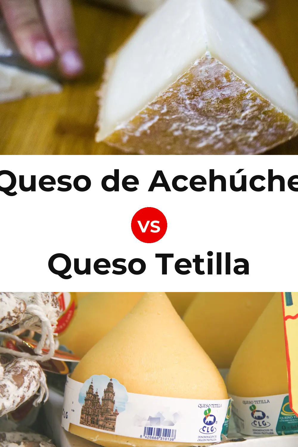 Queso de Acehúche vs Queso Tetilla Pinterest comparison