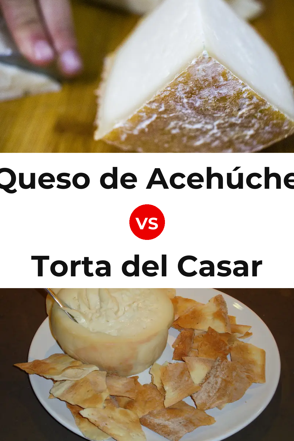 Queso de Acehúche vs Torta del Casar Cheese Pinterest comparison