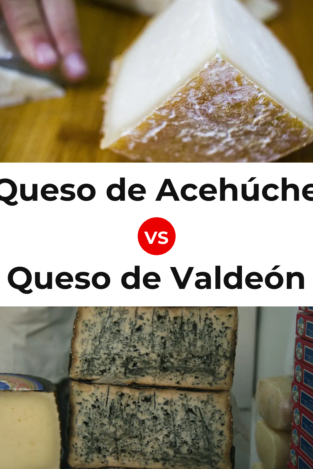 Queso de Acehúche vs Queso de Valdeón Pinterest comparison