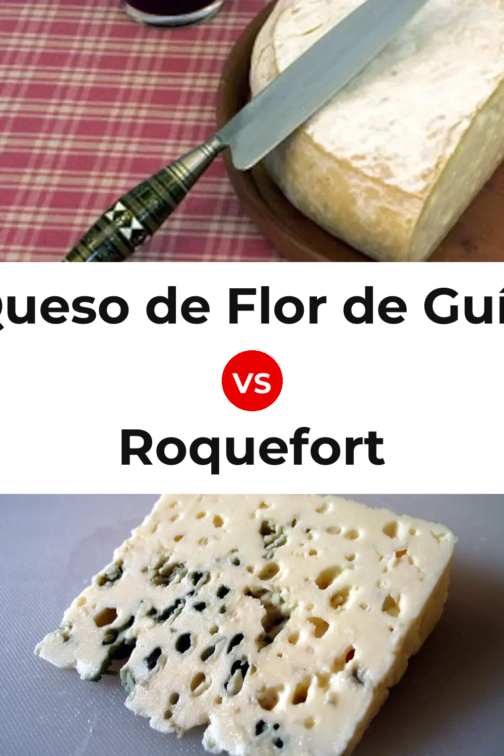 Queso de Flor de Guía vs Roquefort Cheese Pinterest comparison