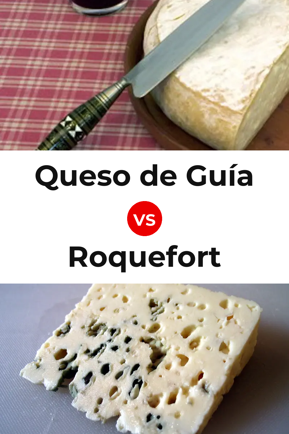 Queso de Guía vs Roquefort Cheese Pinterest comparison