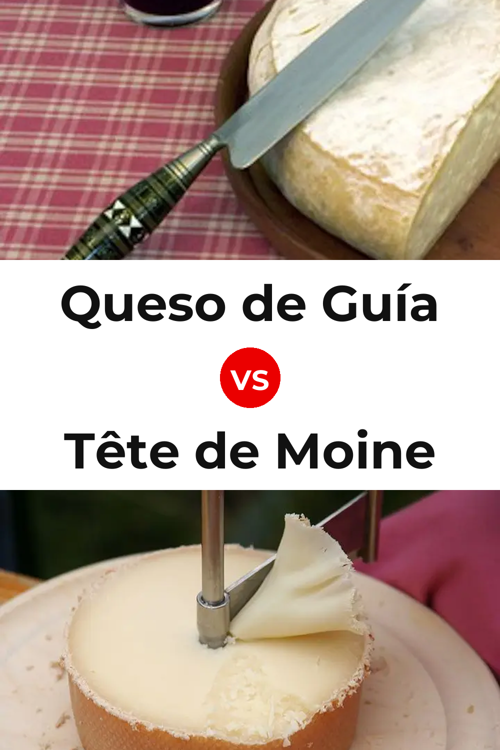 Queso de Guía vs Tête de Moine Cheese Pinterest comparison