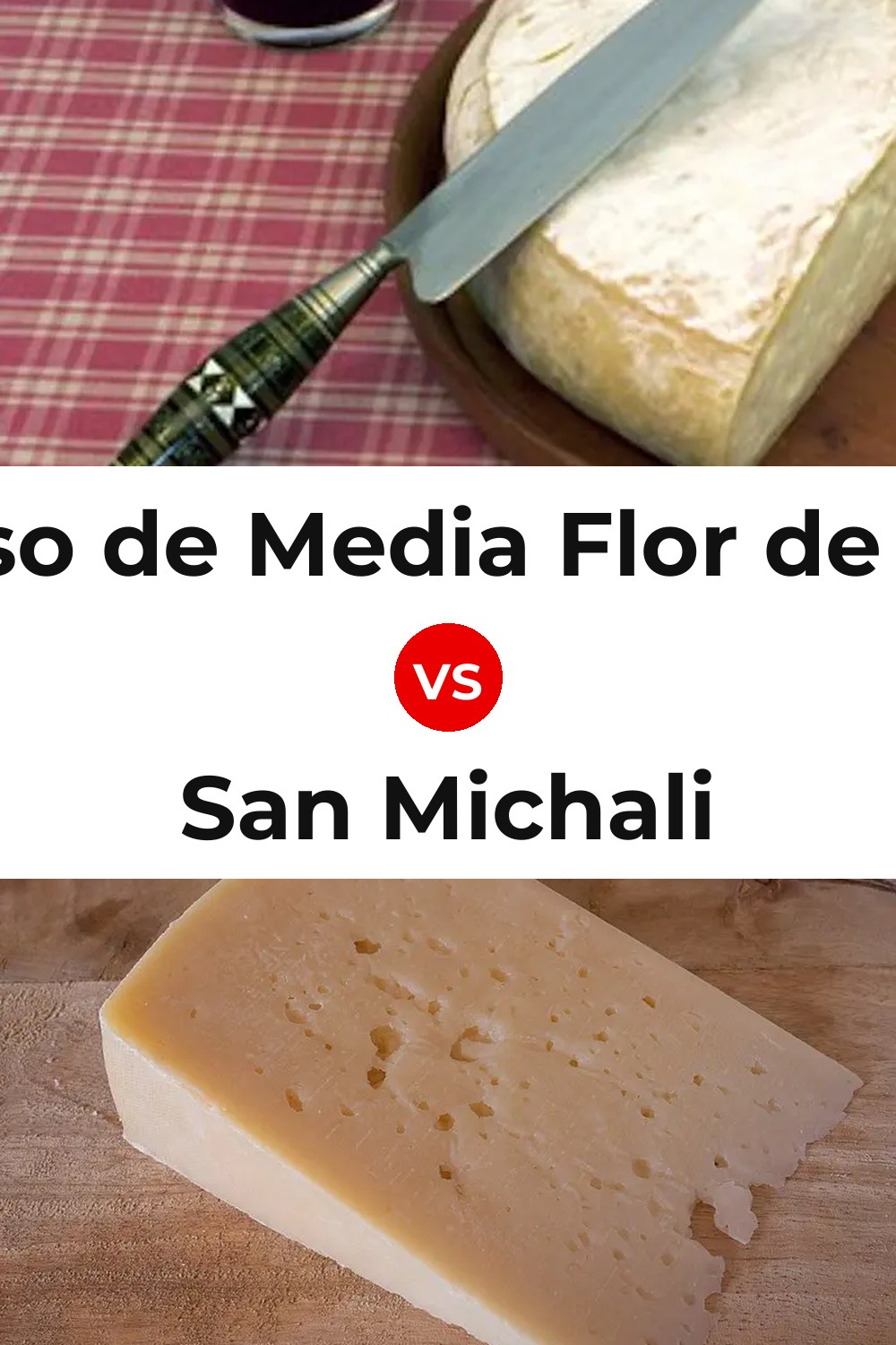 Queso de Media Flor de Guía vs San Michali Cheese Pinterest comparison
