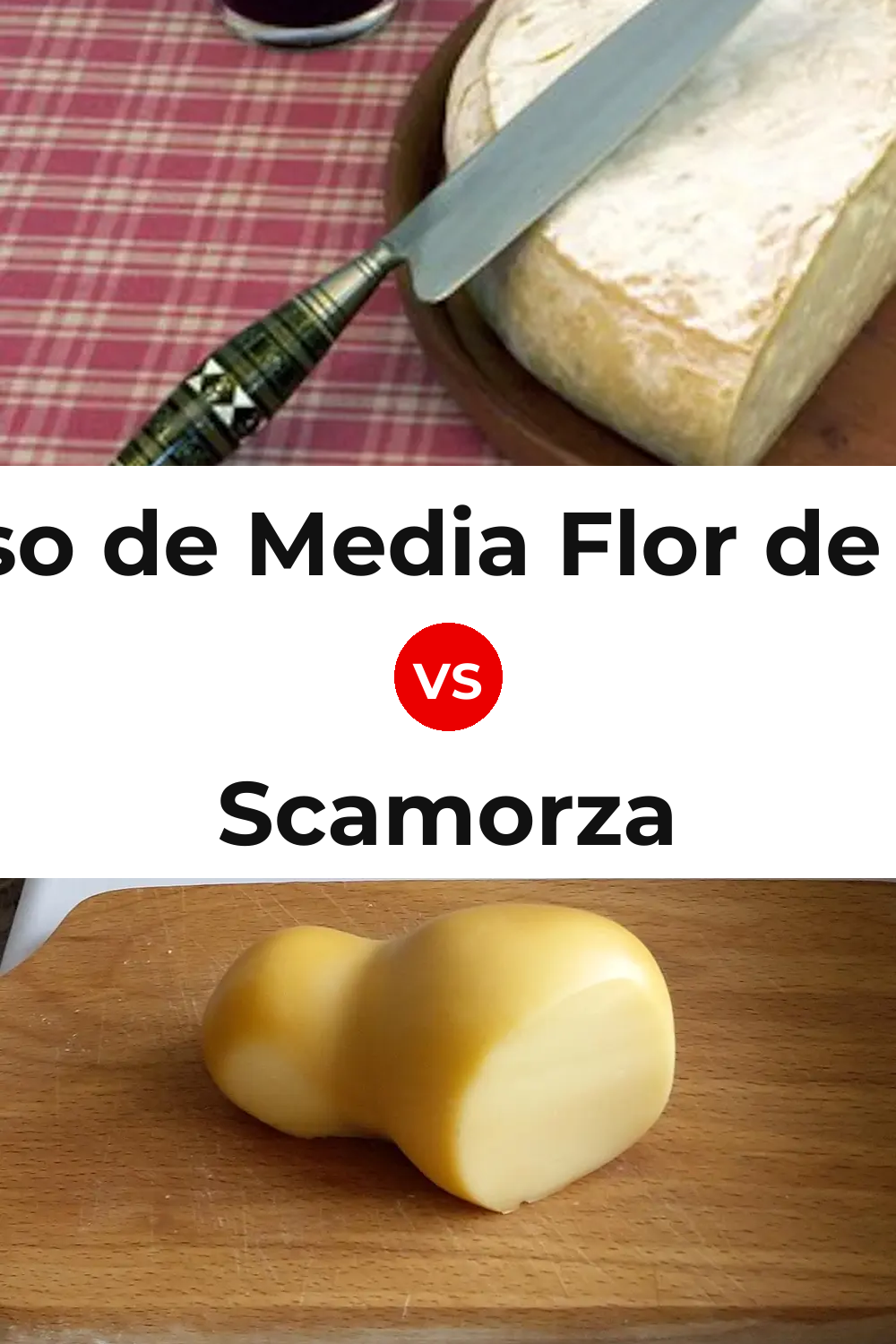 Queso de Media Flor de Guía vs Scamorza Cheese Pinterest comparison