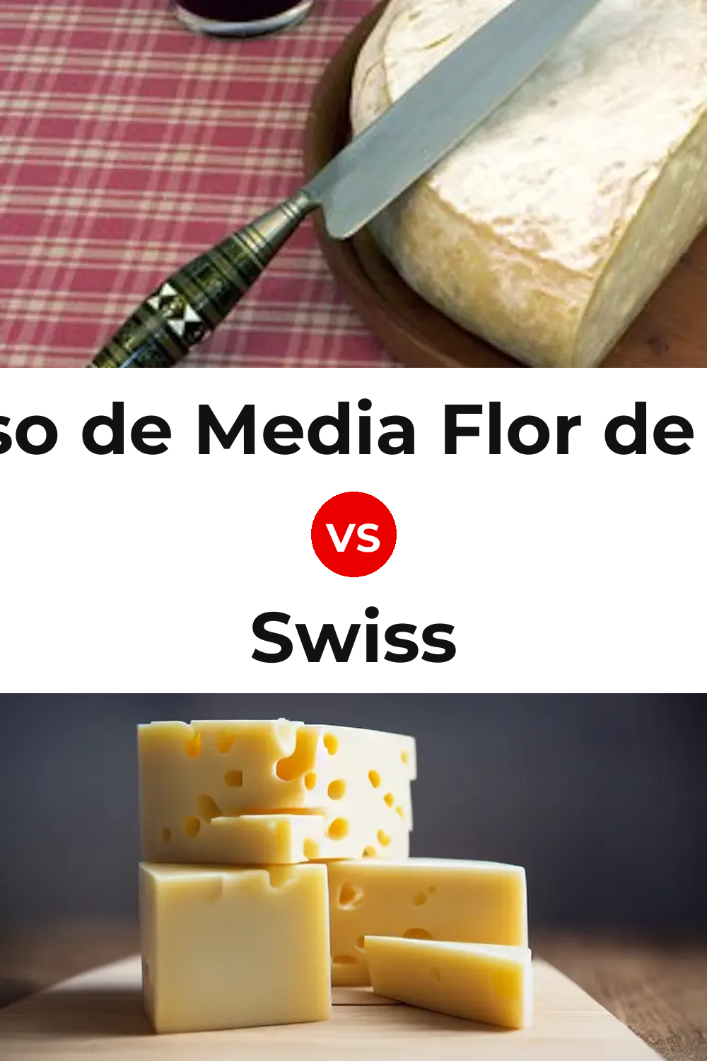 Queso de Media Flor de Guía vs Swiss Cheese Pinterest comparison