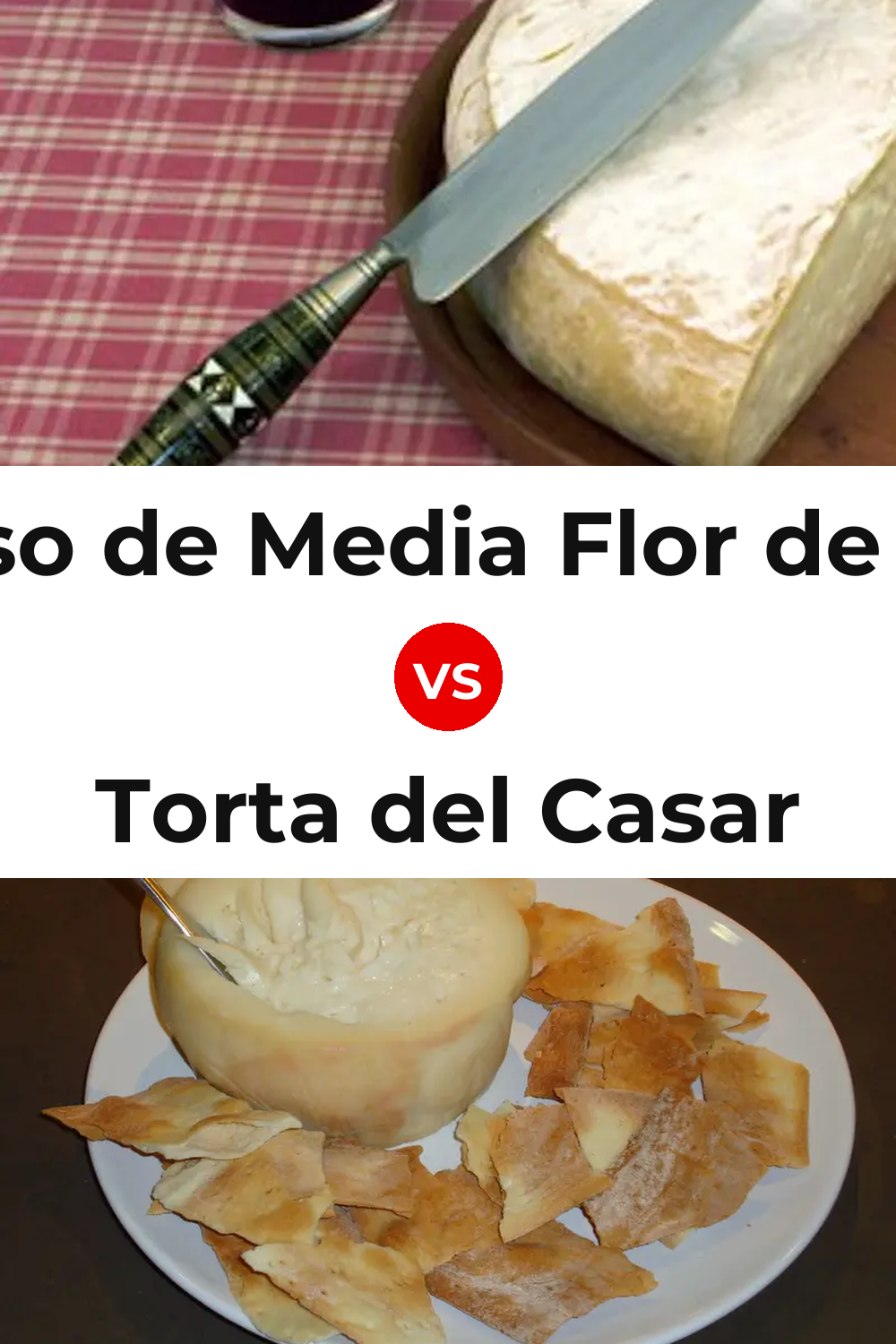 Queso de Media Flor de Guía vs Torta del Casar Cheese Pinterest comparison