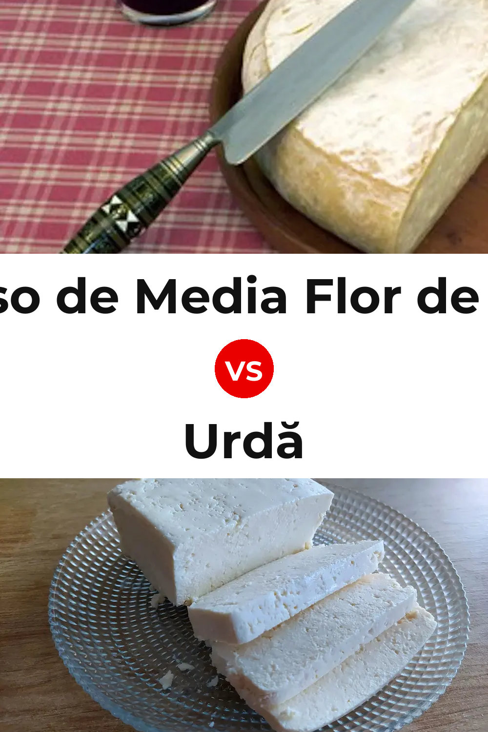 Queso de Media Flor de Guía vs Urdă Cheese Pinterest comparison