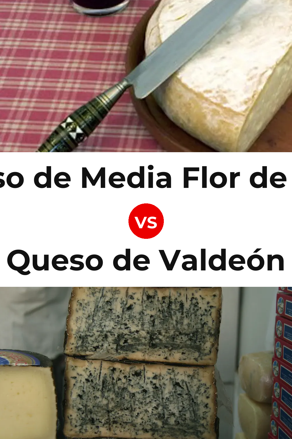 Queso de Media Flor de Guía vs Queso de Valdeón Pinterest comparison