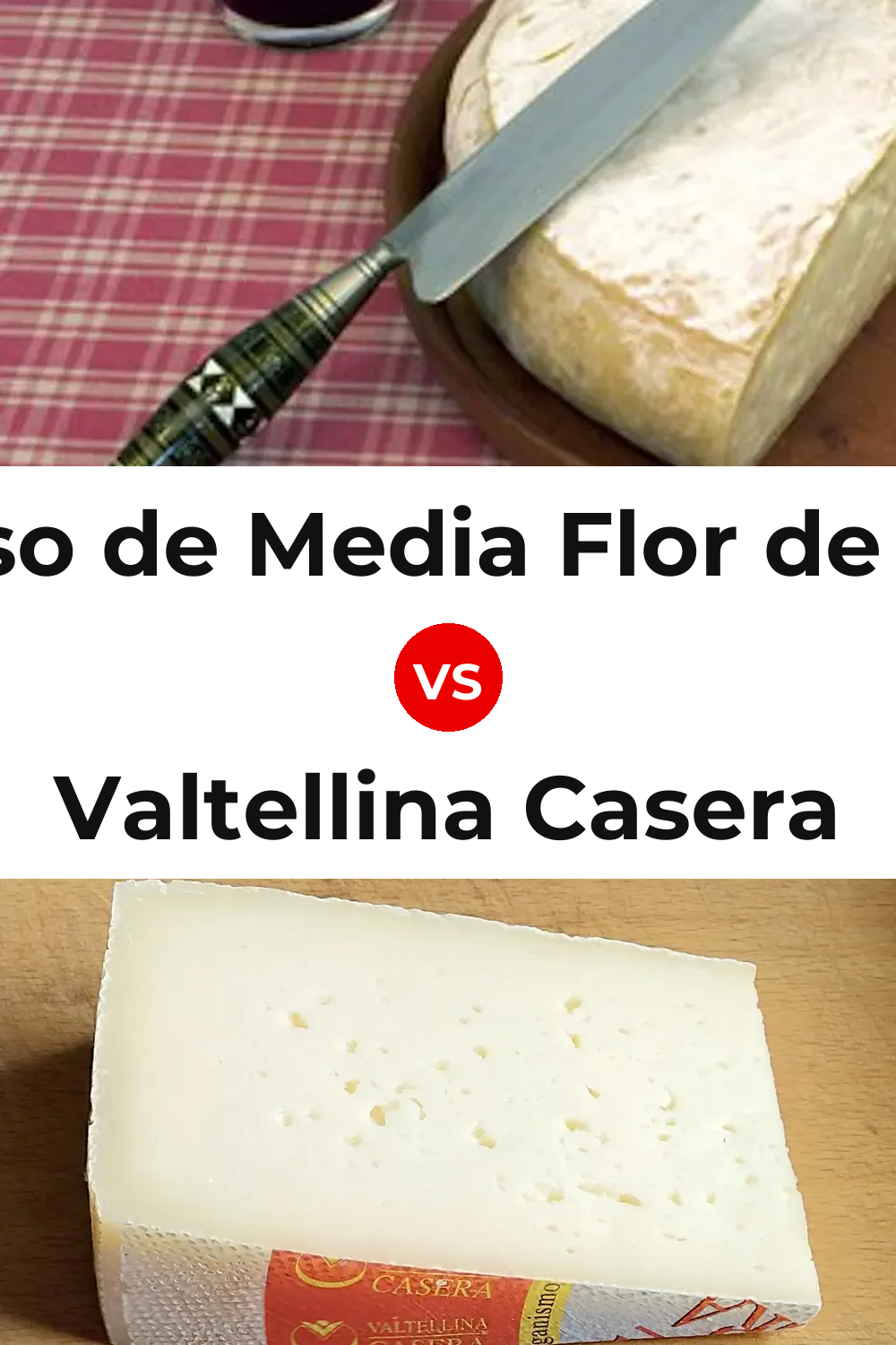 Queso de Media Flor de Guía vs Valtellina Casera Cheese Pinterest comparison