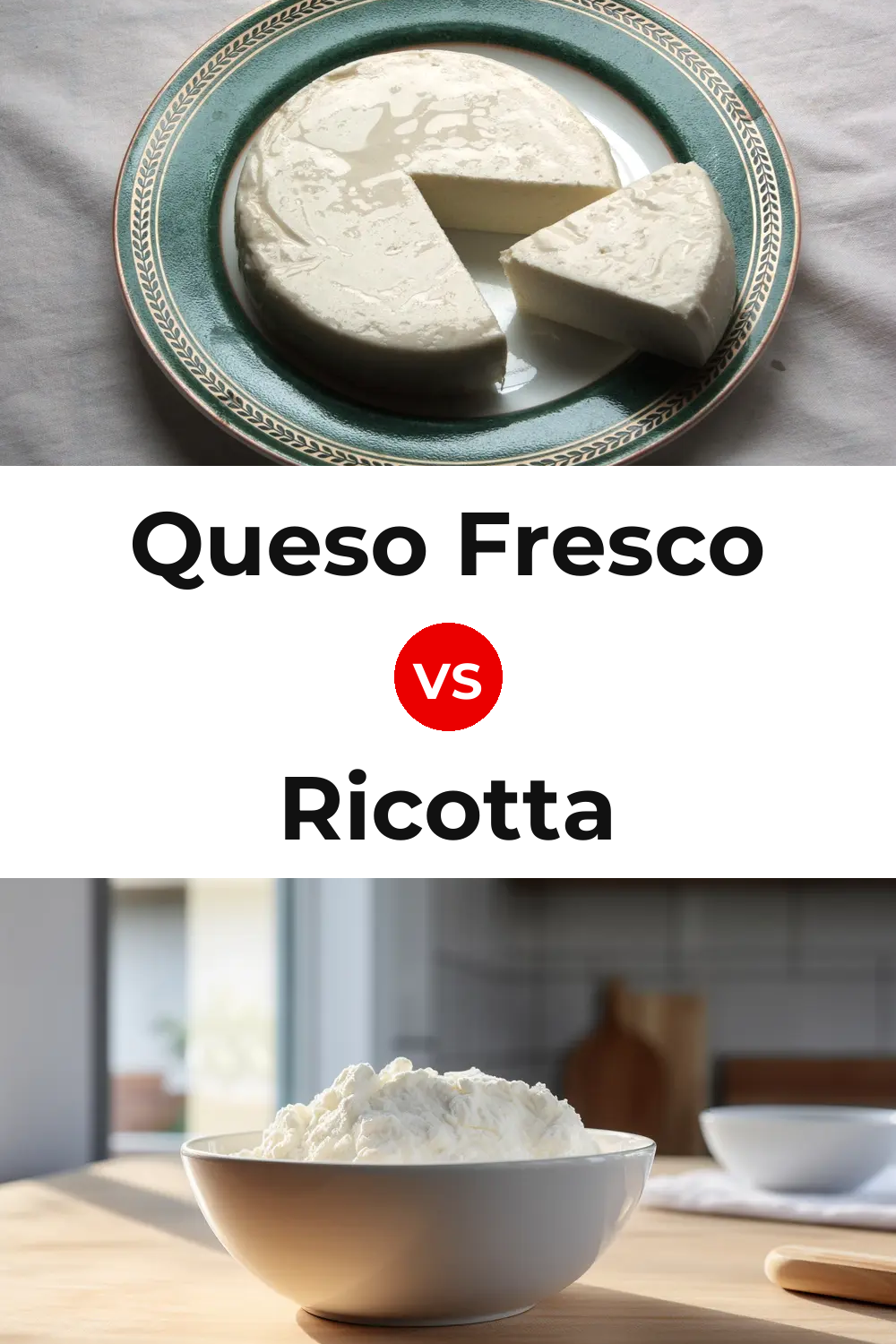 Queso Fresco vs Ricotta Cheese Pinterest comparison