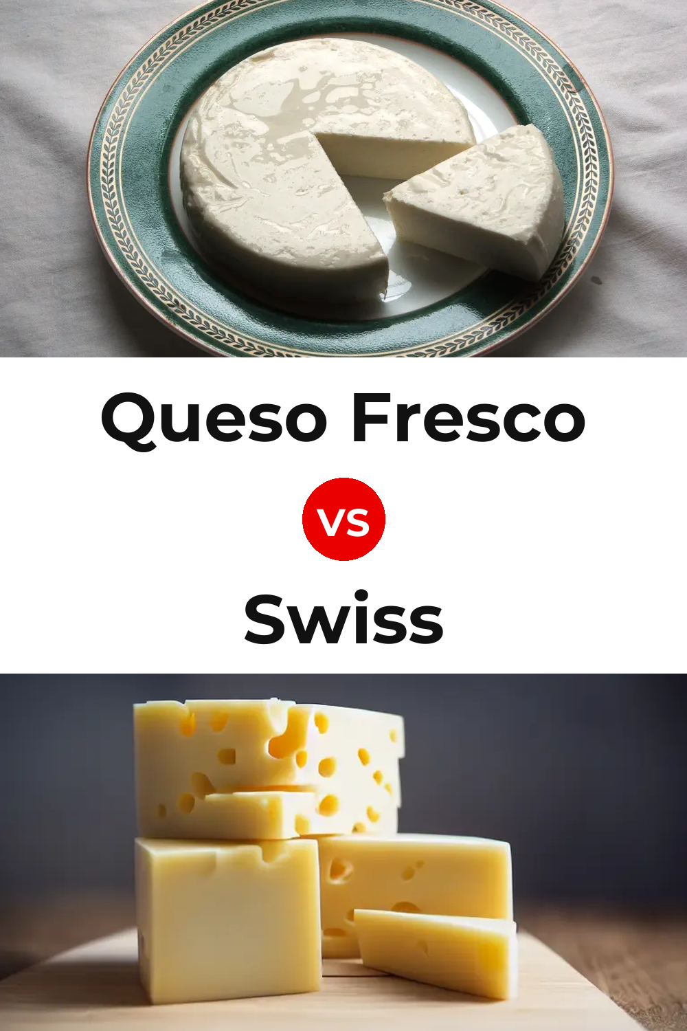Queso Fresco vs Swiss Cheese Pinterest comparison