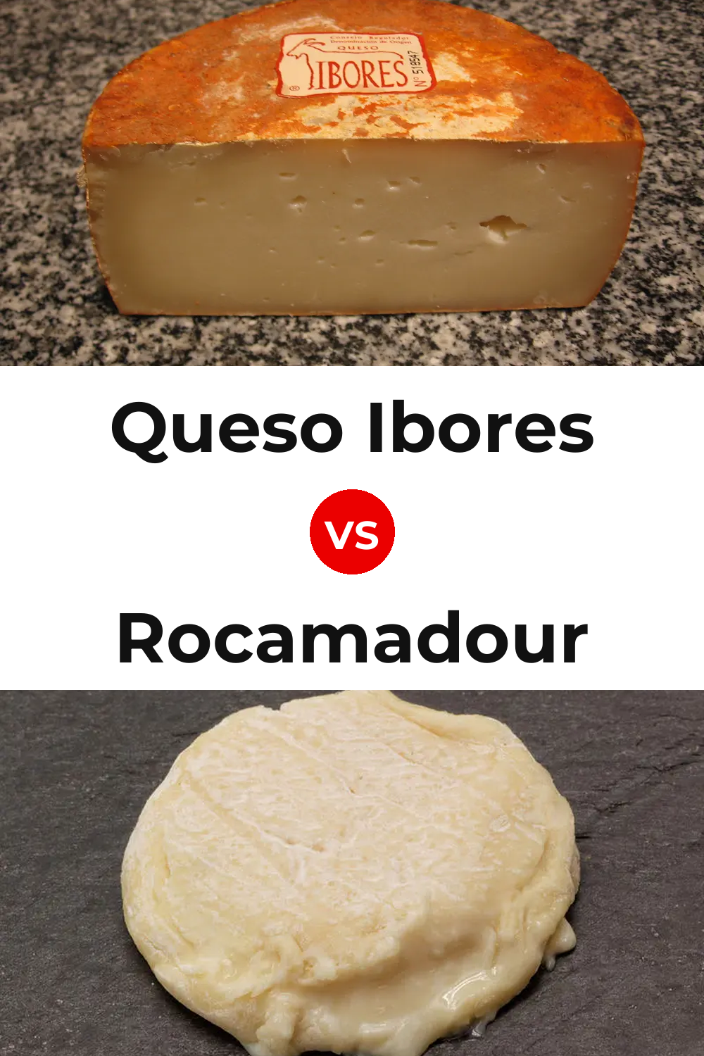 Queso Ibores vs Rocamadour Cheese Pinterest comparison