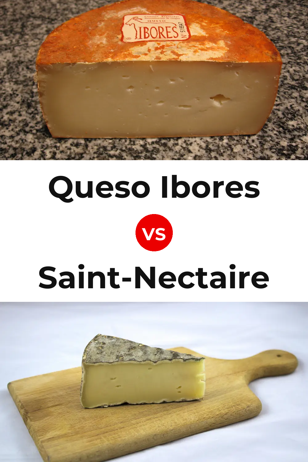 Queso Ibores vs Saint-Nectaire Cheese Pinterest comparison