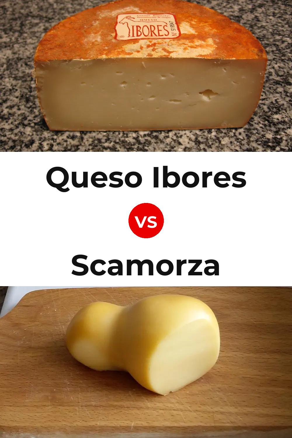 Queso Ibores vs Scamorza Cheese Pinterest comparison