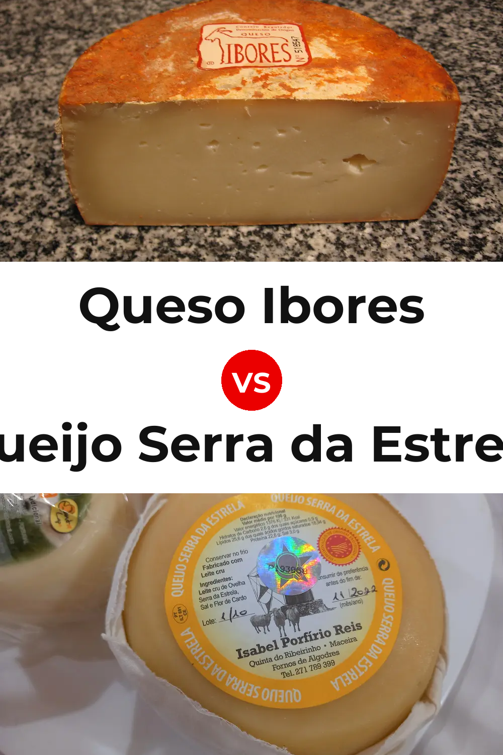 Queso Ibores vs Queijo Serra da Estrela Pinterest comparison