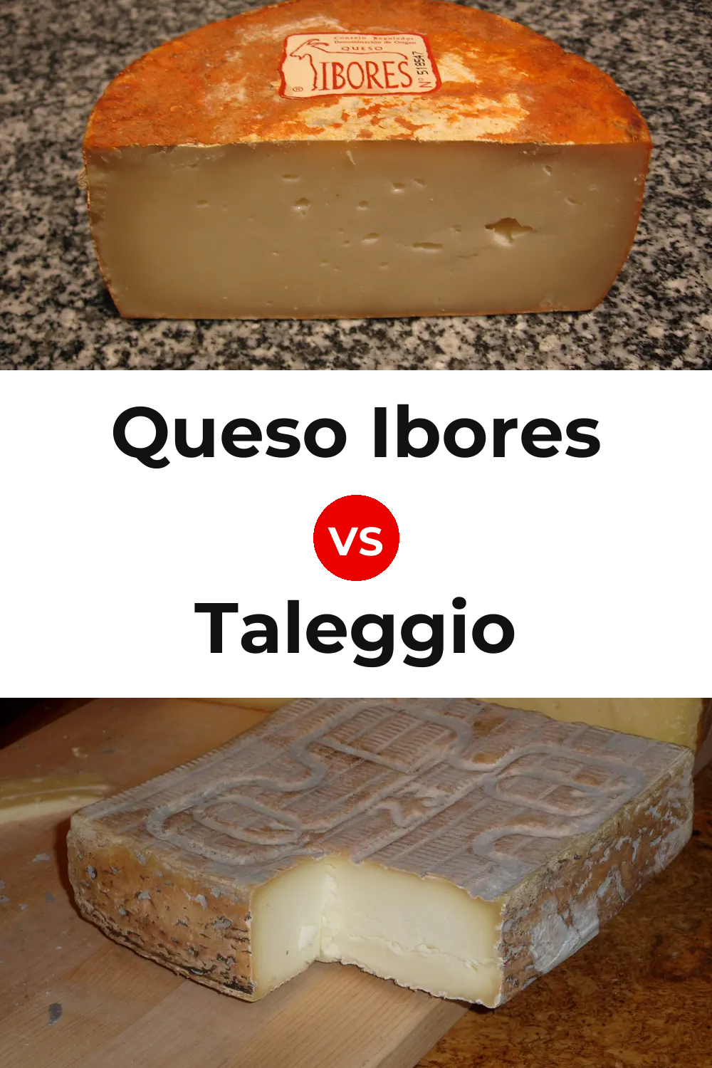 Queso Ibores vs Taleggio Cheese Pinterest comparison