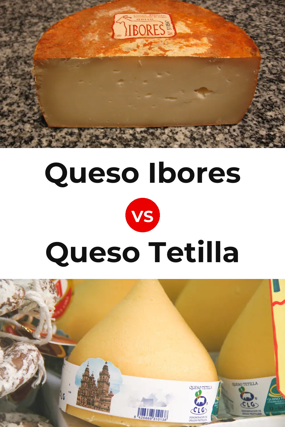 Queso Ibores vs Queso Tetilla Pinterest comparison