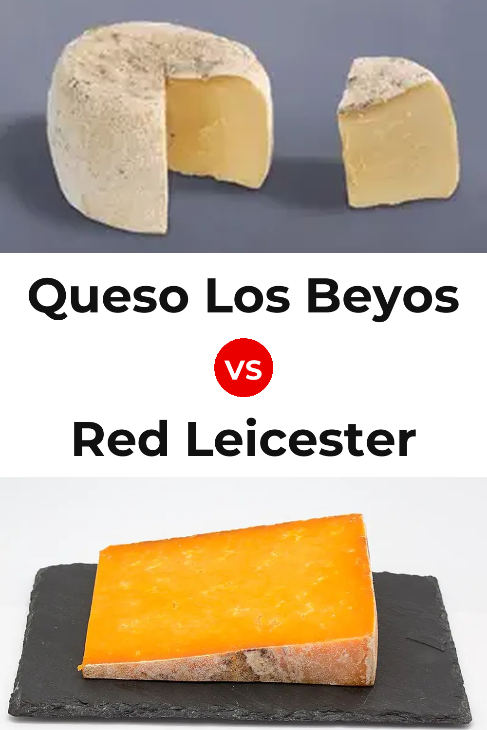 Queso Los Beyos vs Red Leicester Cheese Pinterest comparison
