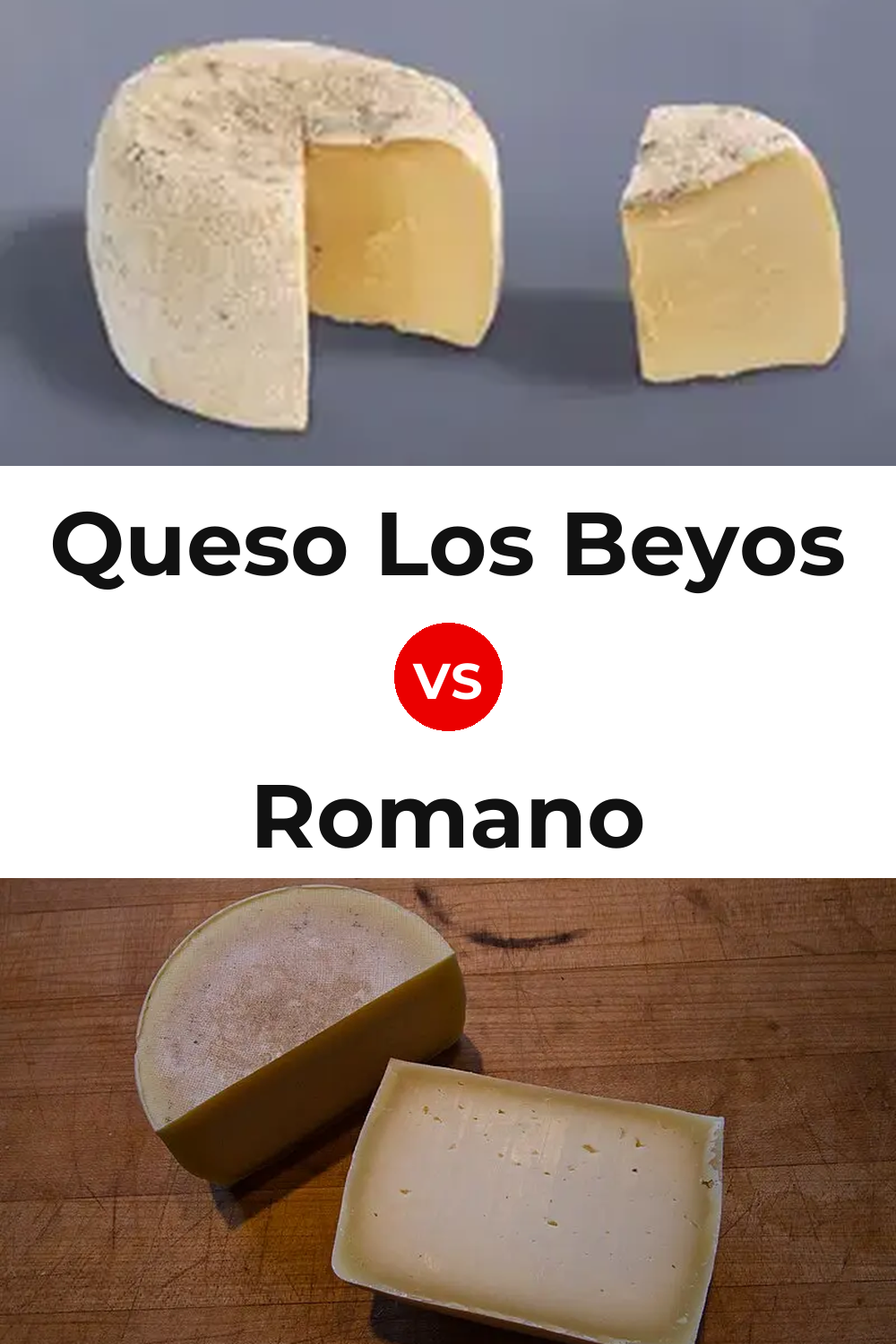 Queso Los Beyos vs Romano Cheese Pinterest comparison