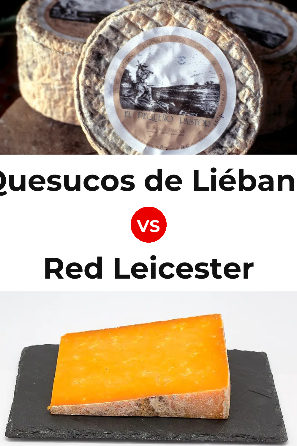 Quesucos de Liébana Cheese vs Red Leicester Cheese Pinterest comparison