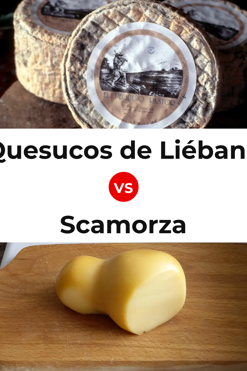 Quesucos de Liébana Cheese vs Scamorza Cheese Pinterest comparison