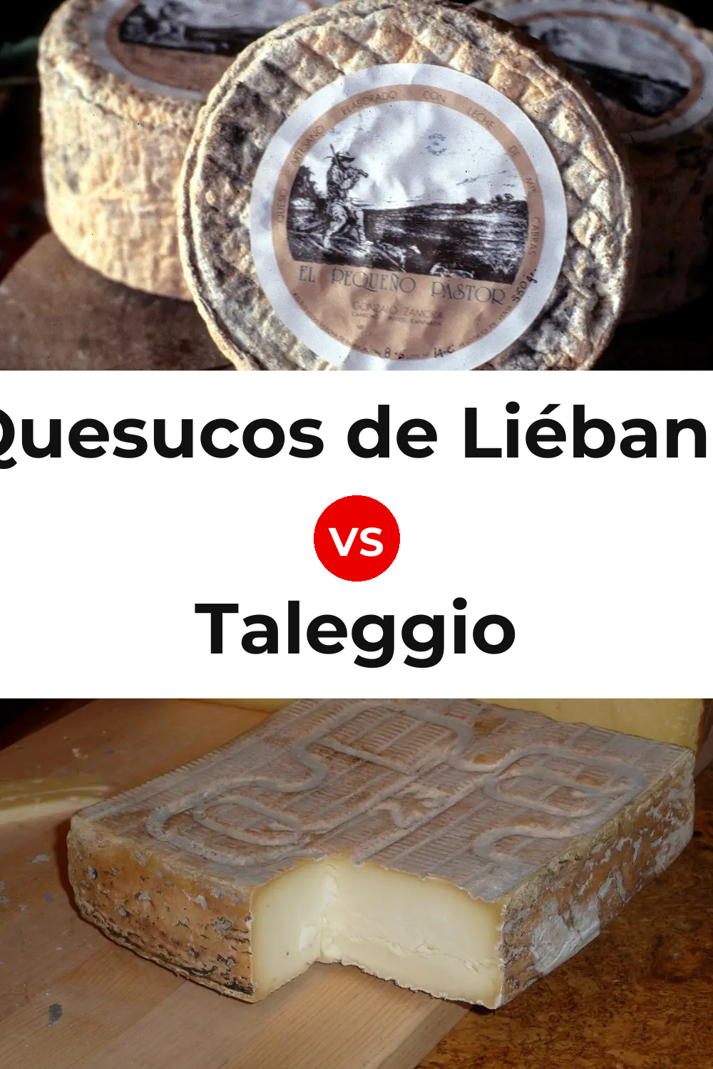 Quesucos de Liébana Cheese vs Taleggio Cheese Pinterest comparison