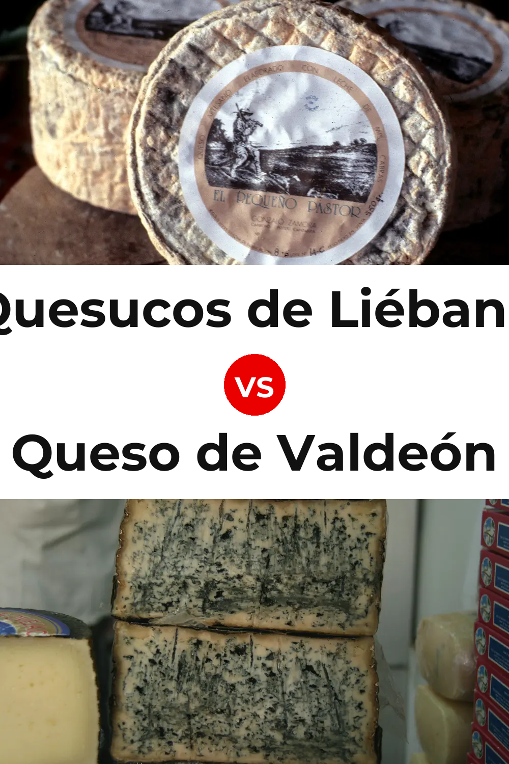 Quesucos de Liébana Cheese vs Queso de Valdeón Pinterest comparison