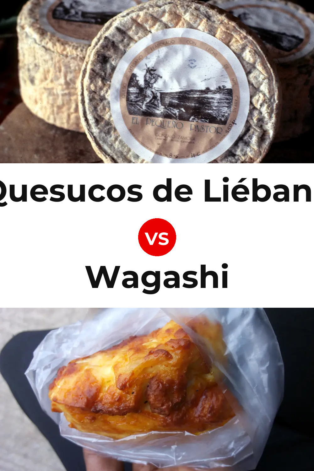 Quesucos de Liébana Cheese vs Wagashi Cheese Pinterest comparison