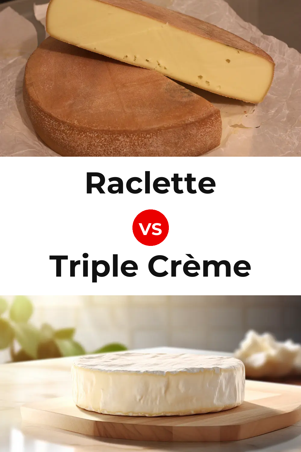 Raclette Cheese vs Triple Crème Cheese Pinterest comparison